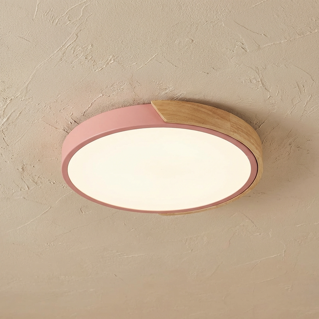 Nordic Wooden Circular Ceiling Light