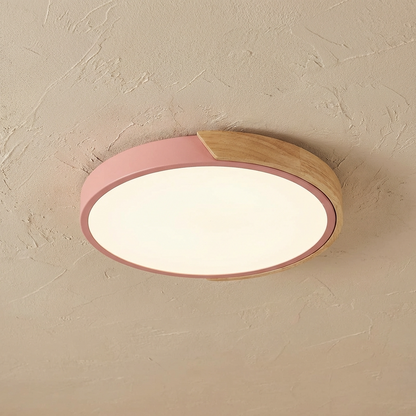 Nordic Wooden Circular Ceiling Light
