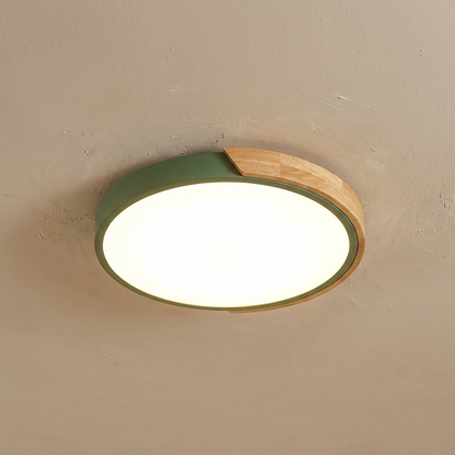 Nordic Wooden Circular Ceiling Light