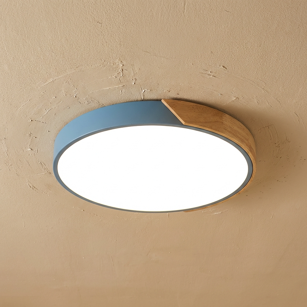Nordic Wooden Circular Ceiling Light