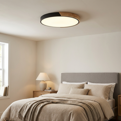Nordic Wooden Circular Ceiling Light