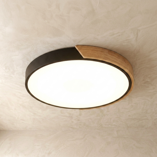 Nordic Wooden Circular Ceiling Light