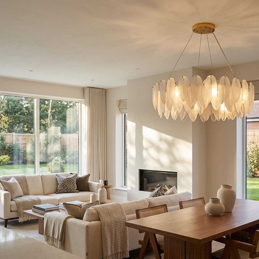 Plume Glass Chandelier