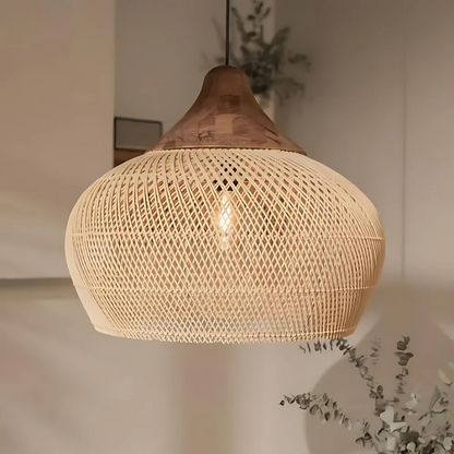 Rattan Boho-Inspired Pendant Light