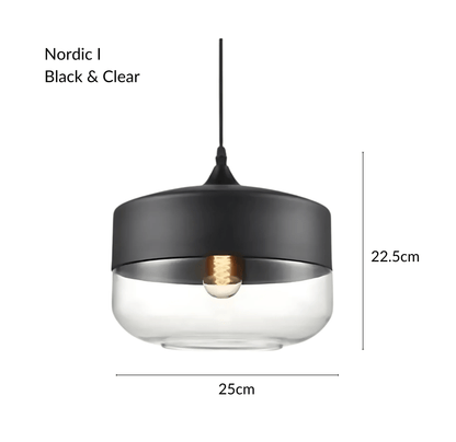 Raw Edge Nordic Glass Pendant Light