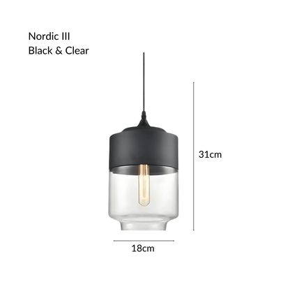 Raw Edge Nordic Glass Pendant Light