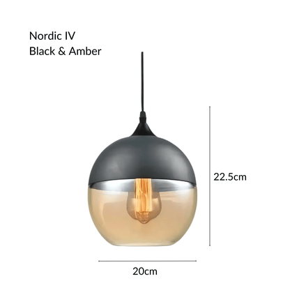 Raw Edge Nordic Glass Pendant Light