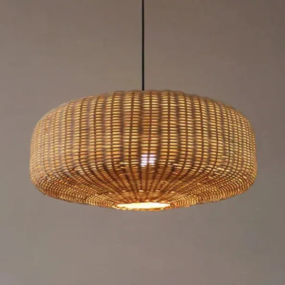 Retro Japanese Style Handmade Rattan Chandelier