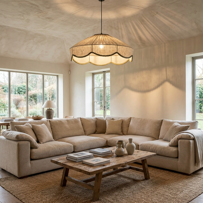 Retro Fabric Wabi Sabi Japanese Pendant Light