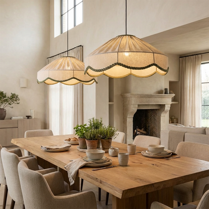 Retro Fabric Wabi Sabi Japanese Pendant Light
