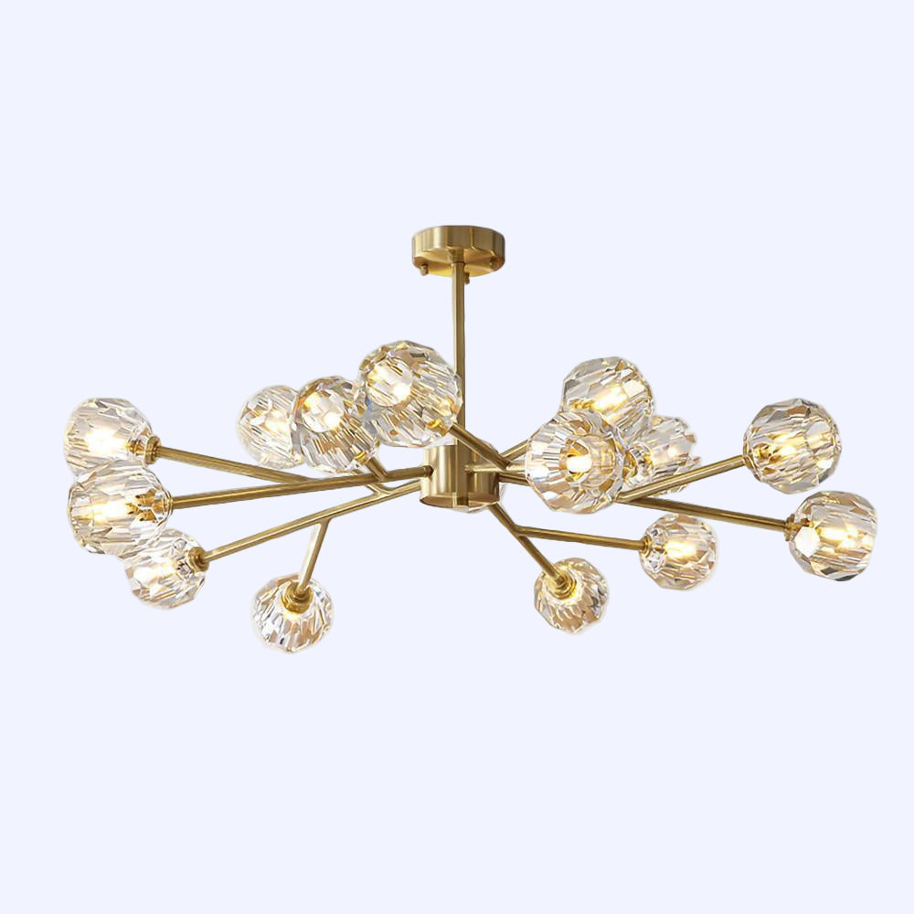 Round Crystal Ball Cluster Chandelier