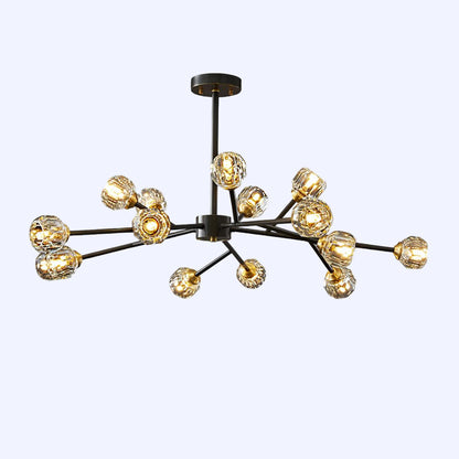 Round Crystal Ball Cluster Chandelier