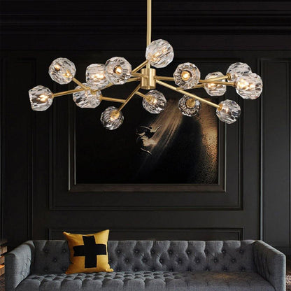Round Crystal Ball Cluster Chandelier