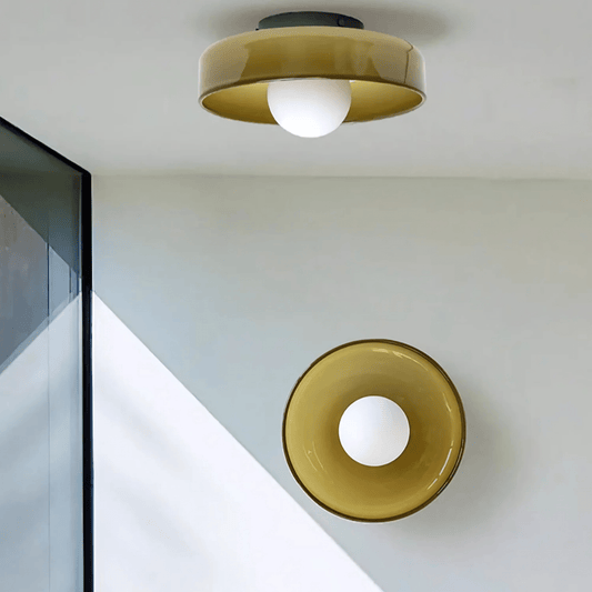Round Glass Ceiling Or Wall Light