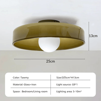 Round Glass Ceiling Or Wall Light