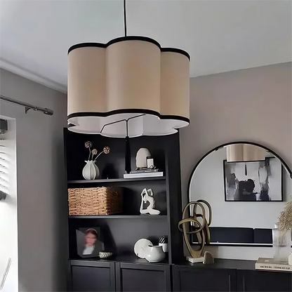 Modern Nordic Fabric White & Black Chandelier