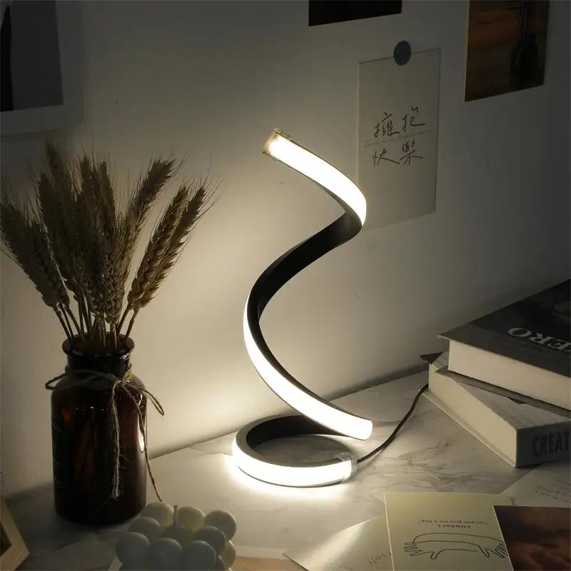 Modern Spiral LED Table Lamp