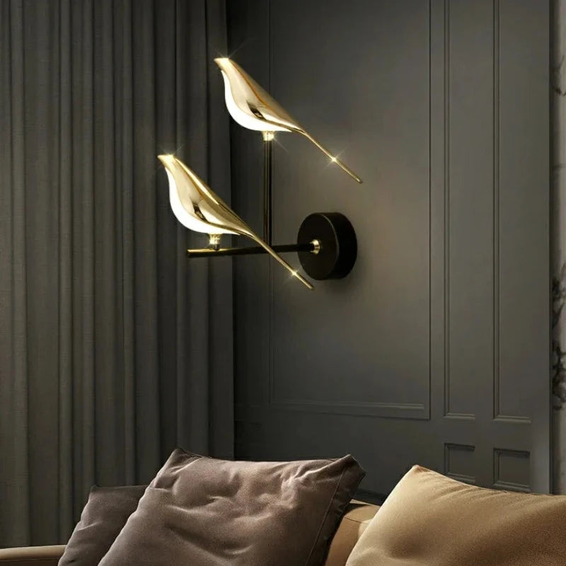 Scandinavian LED Bird Wall Lamp