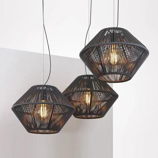 Nordic Rattan Weaving Ceiling Light