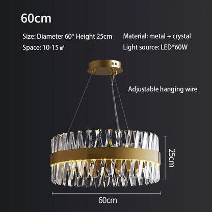 Round Crystal Lux Chandelier