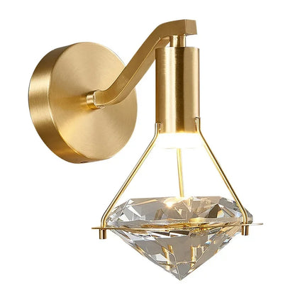 Crystal Diamond Shaped Wall Lamp