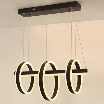 Modern Triple LED Ring Ceiling Lamp