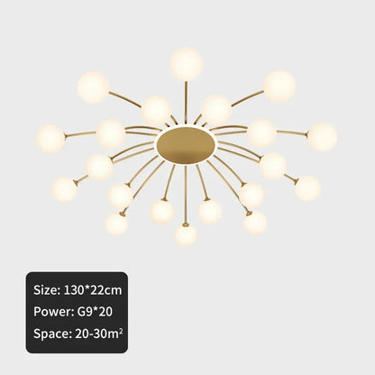 Vintage Glass Ball Ceiling Light