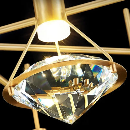 Crystal Diamond Shaped Wall Lamp