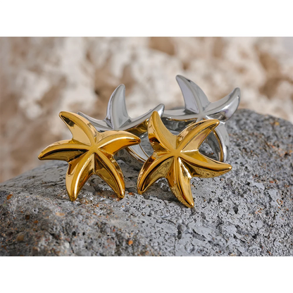 Large Starfish Hoop Earrings