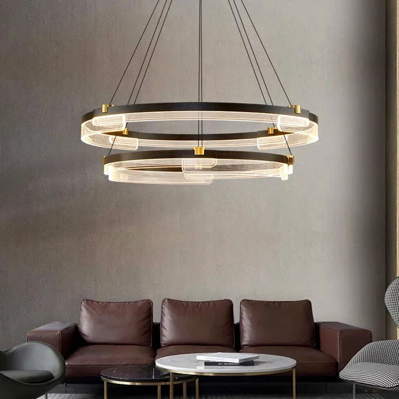 Modern Dine Black Chandelier