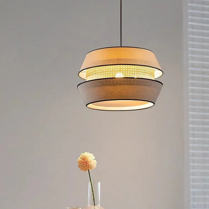 Modern Wabi Sabi Double Layer Fabric Chandelier