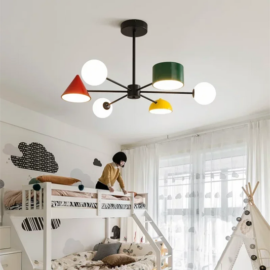 Colourful Geometric Chandelier