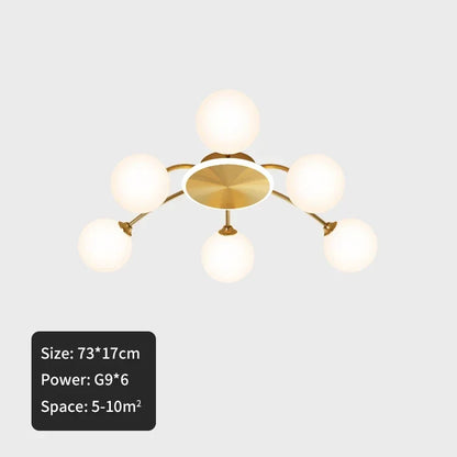 Vintage Glass Ball Ceiling Light