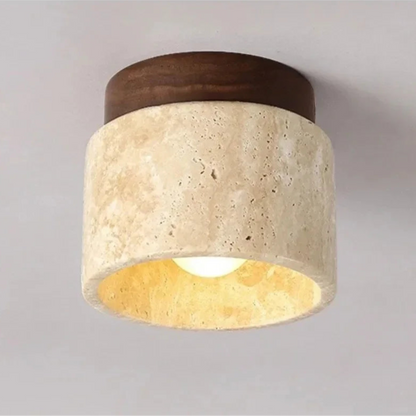 Stone Flush Mounted Ceiling Lamp