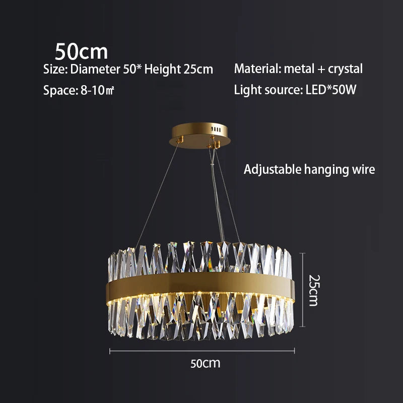 Round Crystal Lux Chandelier