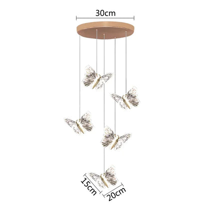 Crystal Butterfly Ceiling Lamp
