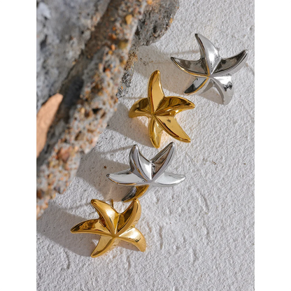 Large Starfish Hoop Earrings