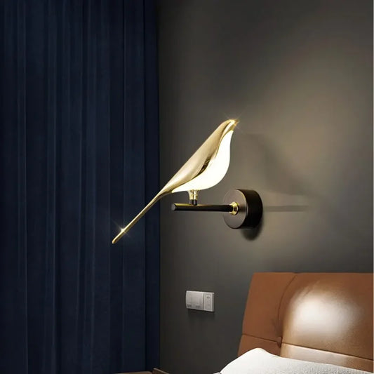 Scandinavian LED Bird Wall Lamp