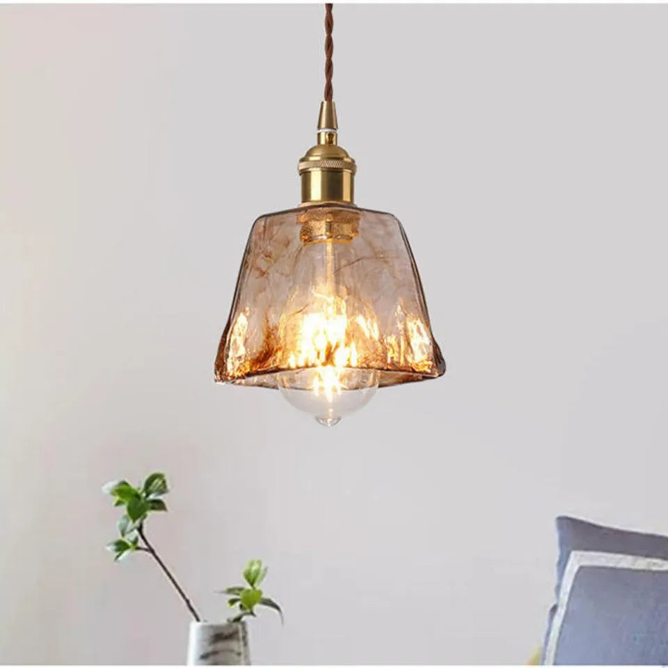 Nordic Vintage Brass LED Pendant Lamp