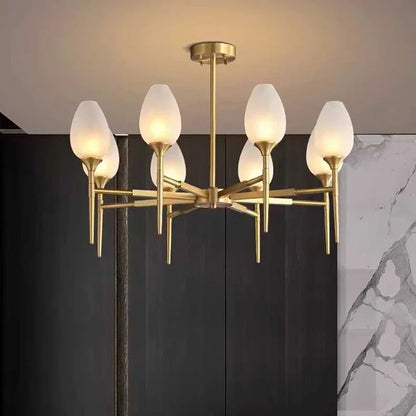 American Gold Glass Chandelier