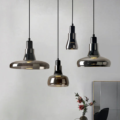 Nordic Smoke Grey Glass Pendant Lamp