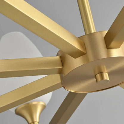 American Gold Glass Chandelier