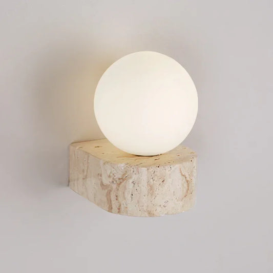 Vintage Natural Stone Ball Wall Lamp