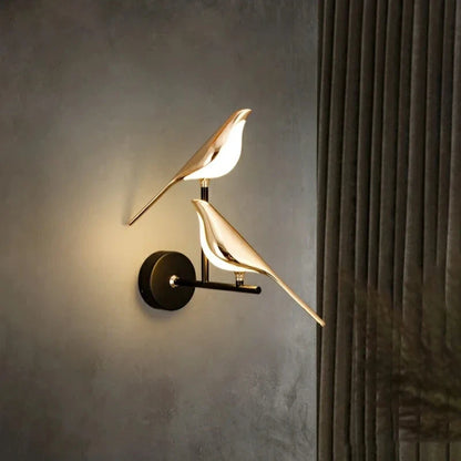 Scandinavian LED Bird Wall Lamp