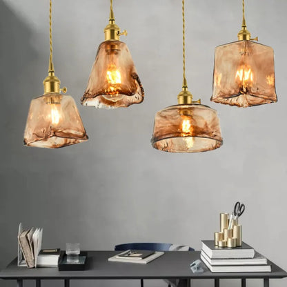 Nordic Vintage Brass LED Pendant Lamp