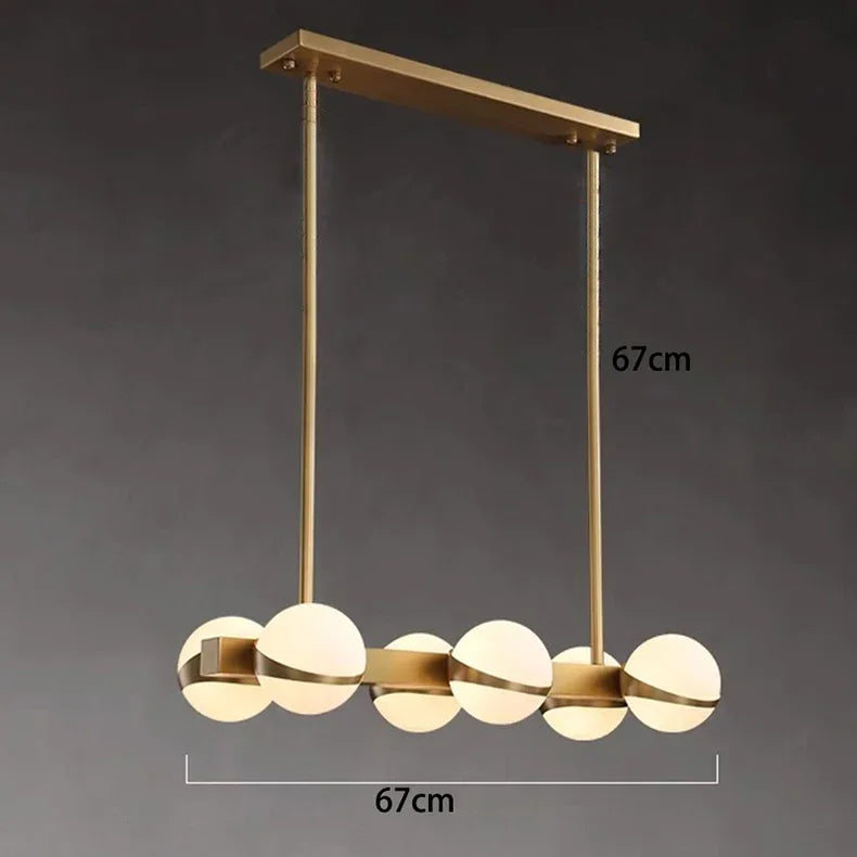 Crystal Ball Gold Chandelier
