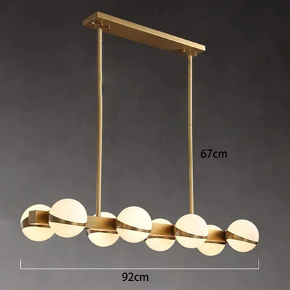 Crystal Ball Gold Chandelier
