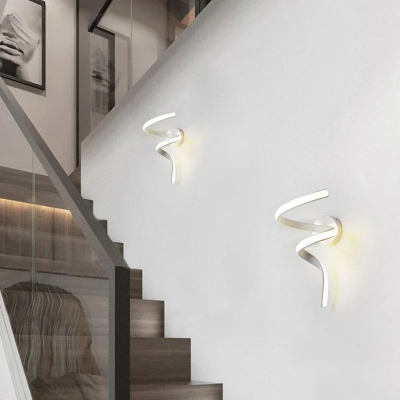 Spiral Minimalistic LED Wall Lamp