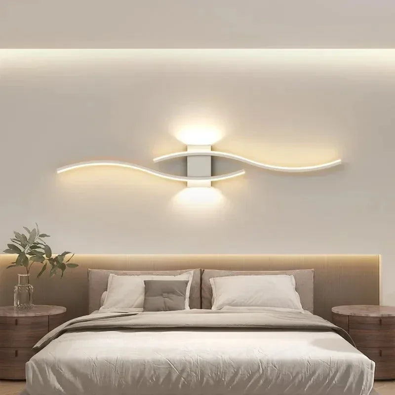 Modern LED Strip Curved Wall Lamp