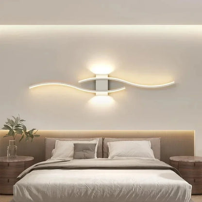 Modern LED Strip Curved Wall Lamp